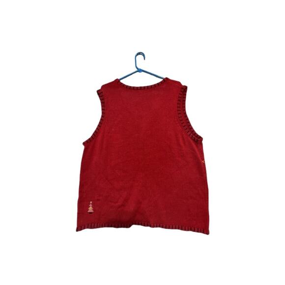 Holiday Editions Snowman Red Vest "Ugly Christmas Sweater" Size 2X - Picture 2 of 8